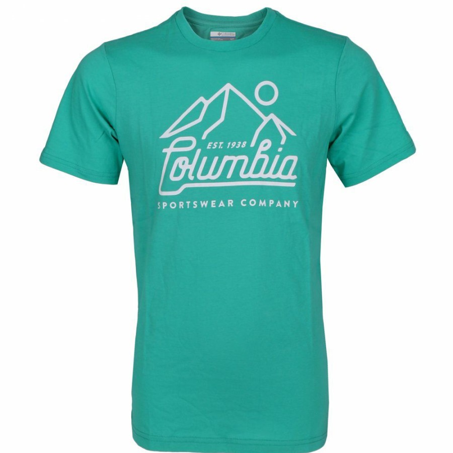 * Shirts & Tops | Online Columbia Csc Seasonal Logo T-Shirt Electric Turquoise, Scenic Logo