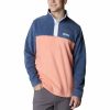 * Shirts & Tops | Online Columbia Steens Mountain Half Snap Fleece Pullover Coral Reef/Dark Mountain/White