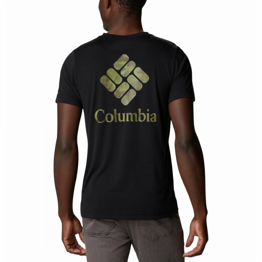 * Shirts & Tops | Online Columbia Maxtrail Logo T-Shirt Black Camo Fill