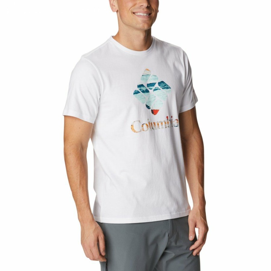 * Shirts & Tops | Discount Columbia Rapid Ridge Graphic T-Shirt White, Hyper Nature Graphic