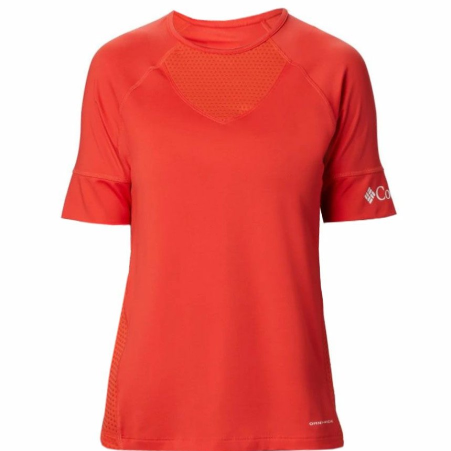 * Shirts & Tops | Online Columbia Windgates T-Shirt Women Bright Poppy