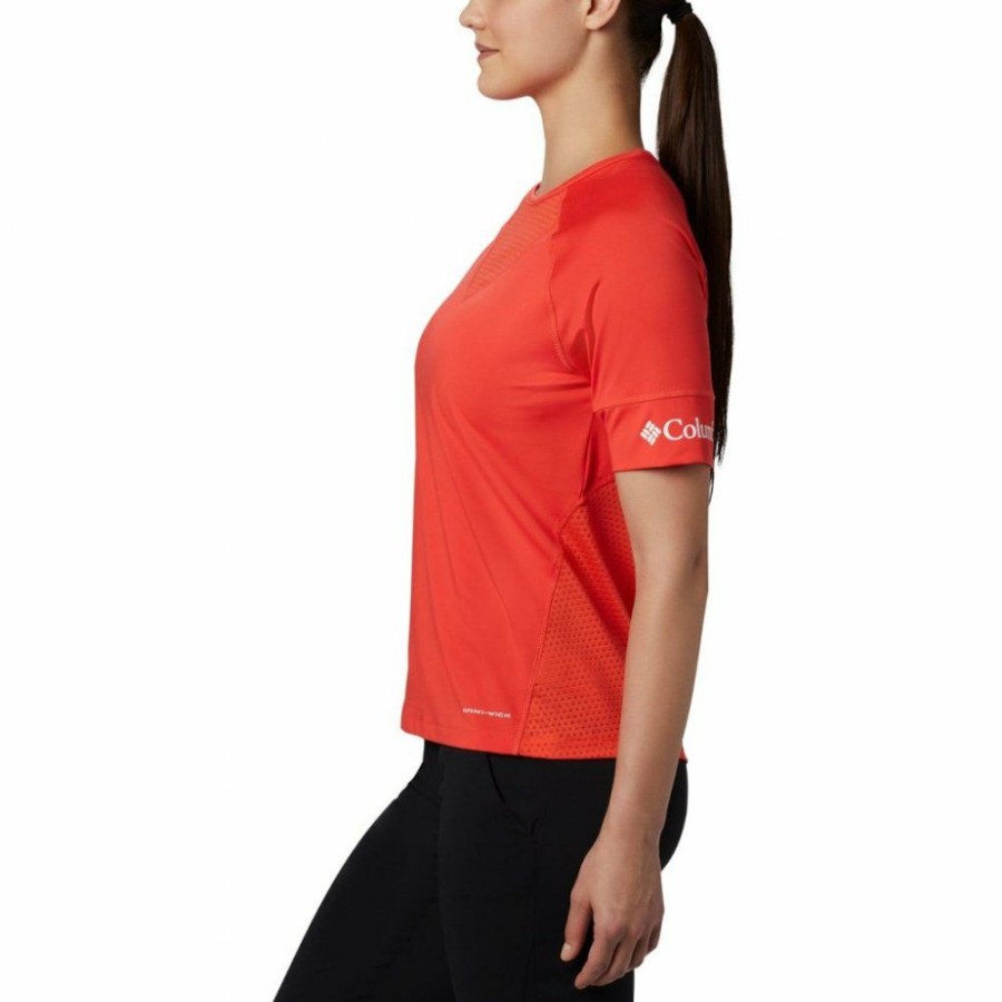 * Shirts & Tops | Online Columbia Windgates T-Shirt Women Bright Poppy