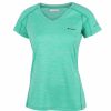 * Shirts & Tops | Clearance Columbia Zero Rules T-Shirt Women Electric Turquoise Heather