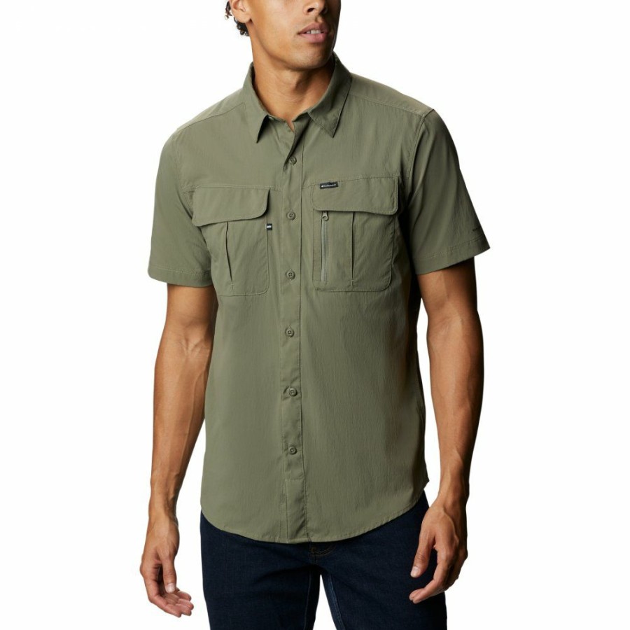 * Shirts & Tops | Sale Columbia Newton Ridge Short Sleeve Shirt Stone Green