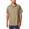 * Shirts & Tops | Clearance Columbia Utilizer Printed Woven Short Sleeve Shirt Stone Green Camp Social