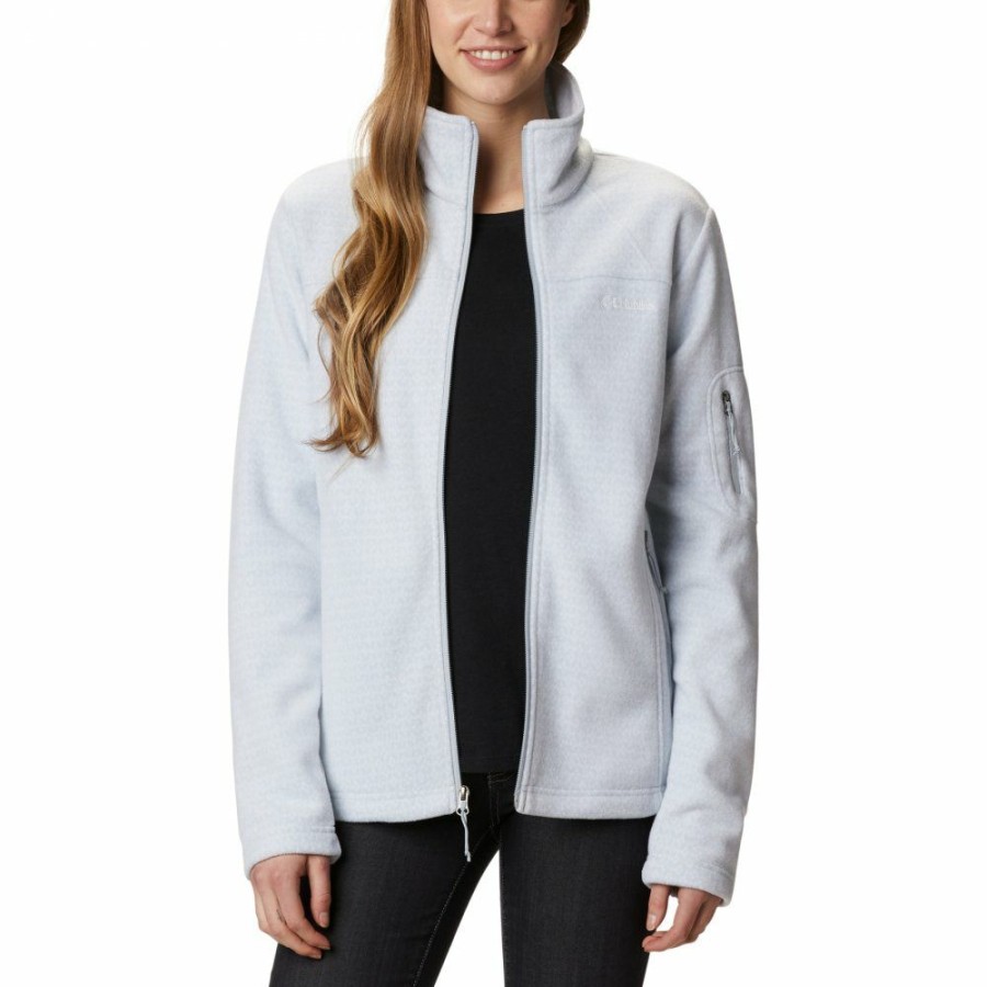 * Jackets & Vests | Online Columbia Fast Trek Printed Jacket Women Cirrus Grey Sparkler