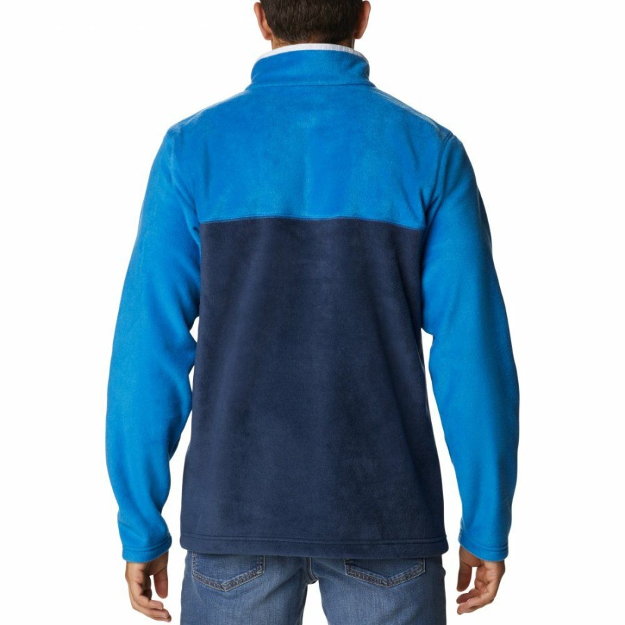 * Shirts & Tops | Discount Columbia Steens Mountain Half Snap Fleece Pullover Bright Indigo/Collegiate Navy/White