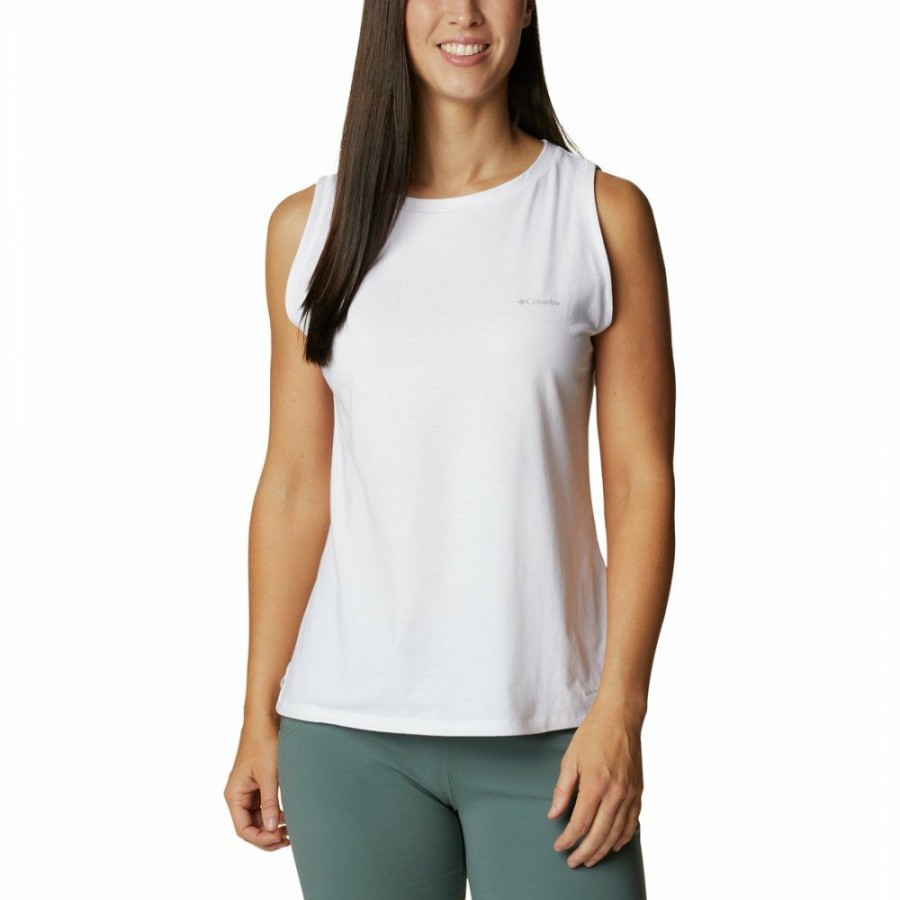 * Shirts & Tops | Clearance Columbia Sun Trek Tank Top Women White