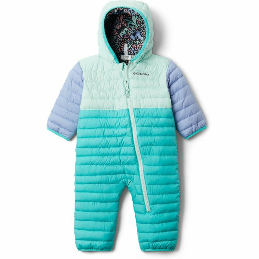 * Jackets & Vests | Sale Columbia Powder Lite Reversible Bunting Kids Dolphin/Sea Ice/Empress