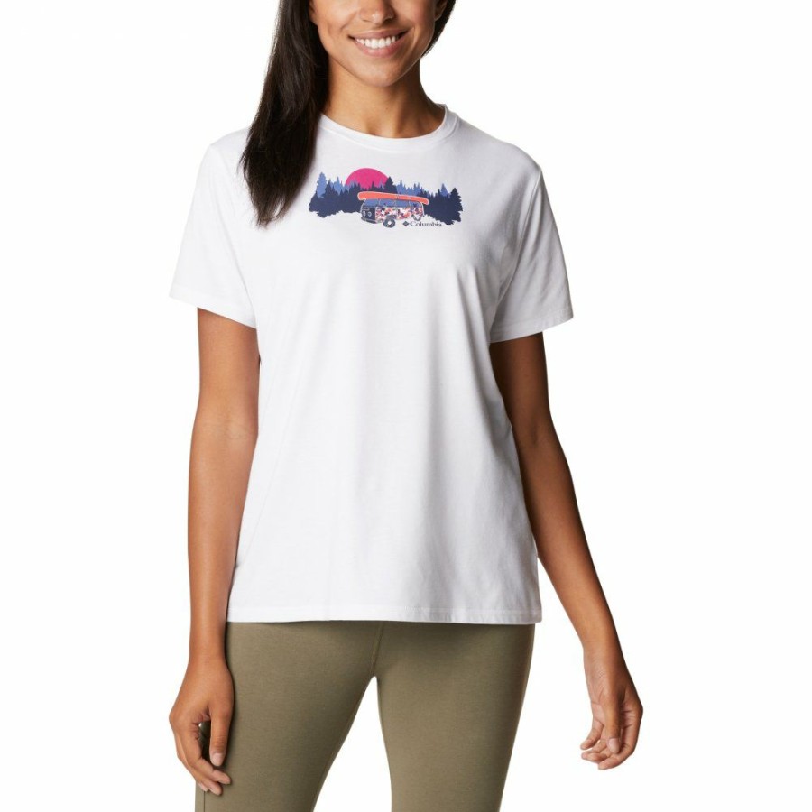 * Shirts & Tops | Clearance Columbia Sun Trek Graphic Tee Ii Women White, Van Life 3