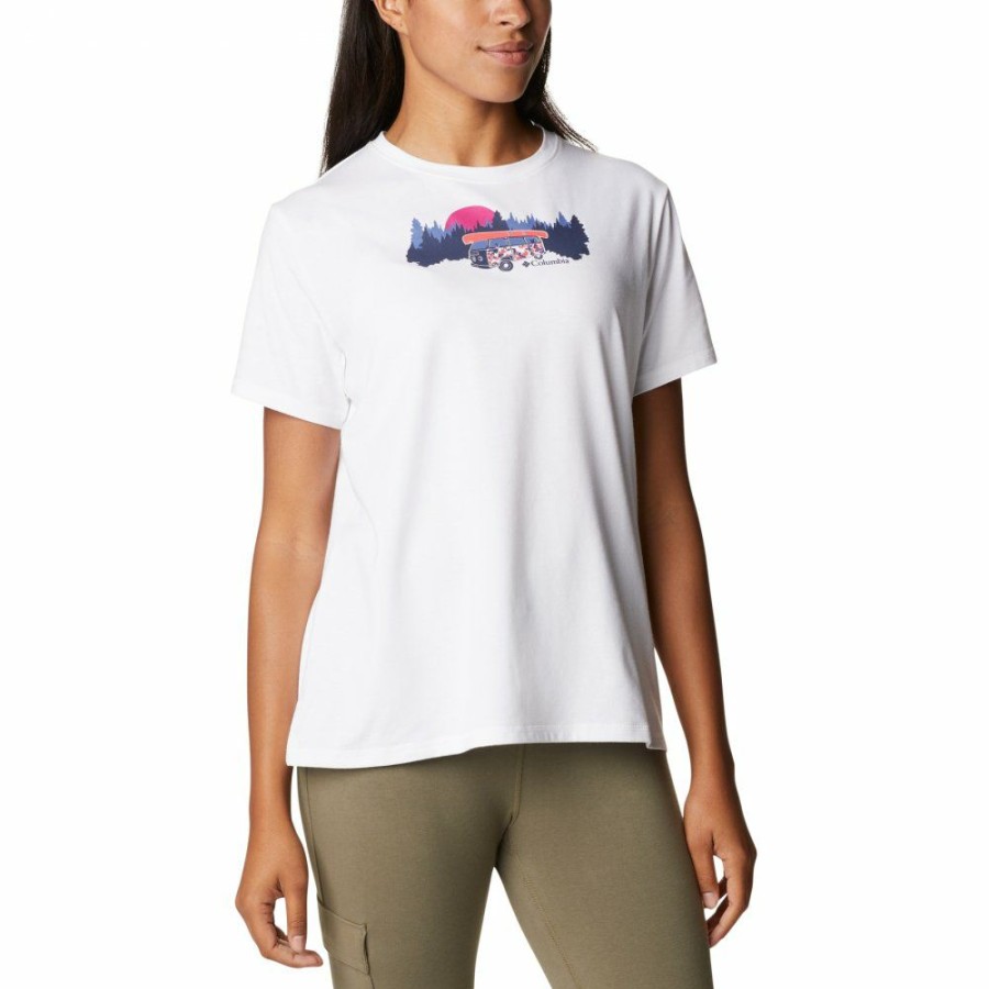 * Shirts & Tops | Clearance Columbia Sun Trek Graphic Tee Ii Women White, Van Life 3