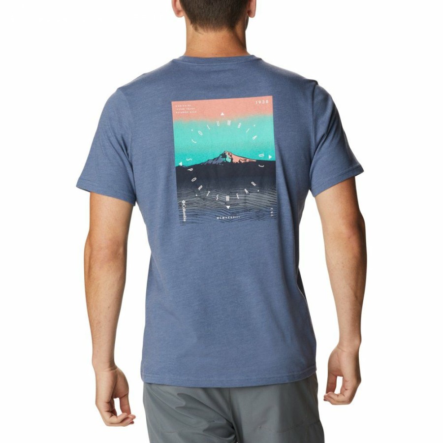 * Shirts & Tops | Sale Columbia High Dune Graphic T-Shirt Ii Dark Mountain Heather, True Direction Graphic