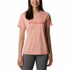 * Shirts & Tops | Discount Columbia Zero Rules Graphic Crew T-Shirt Women Coral Reef Heather Gem Columbia