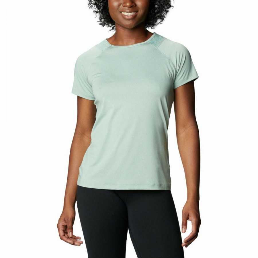 * Shirts & Tops | Clearance Columbia Peak To Point Ii T-Shirt Women Aqua Tone Heather