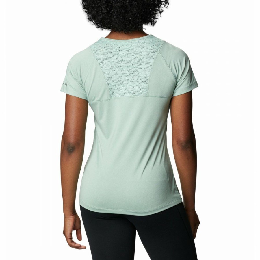 * Shirts & Tops | Clearance Columbia Peak To Point Ii T-Shirt Women Aqua Tone Heather