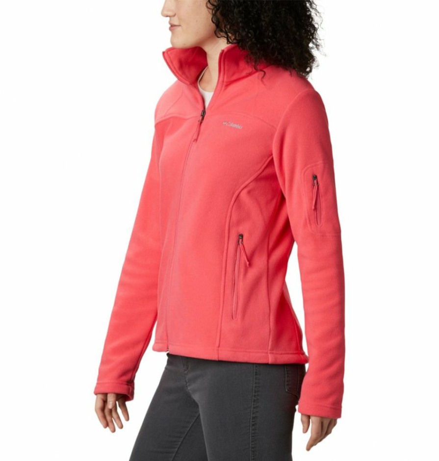 * Jackets & Vests | Sale Columbia Fast Trek Ii Jacket Women Bright Geranium