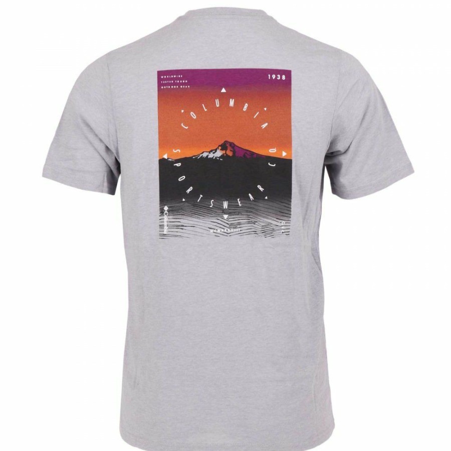 * Shirts & Tops | Online Columbia High Dune Graphic T-Shirt Ii Columbia Grey Heather, True Direction Graphic