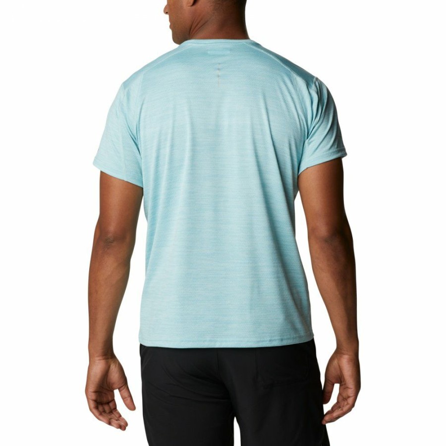 * Shirts & Tops | Discount Columbia Alpine Chill Zero Graphic T-Shirt Deep Marine Heather, Ridgescape Graphic