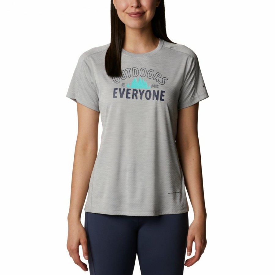 * Shirts & Tops | Clearance Columbia Zero Rules Graphic Crew T-Shirt Women Columbia Grey Heather Outdoor Everyone