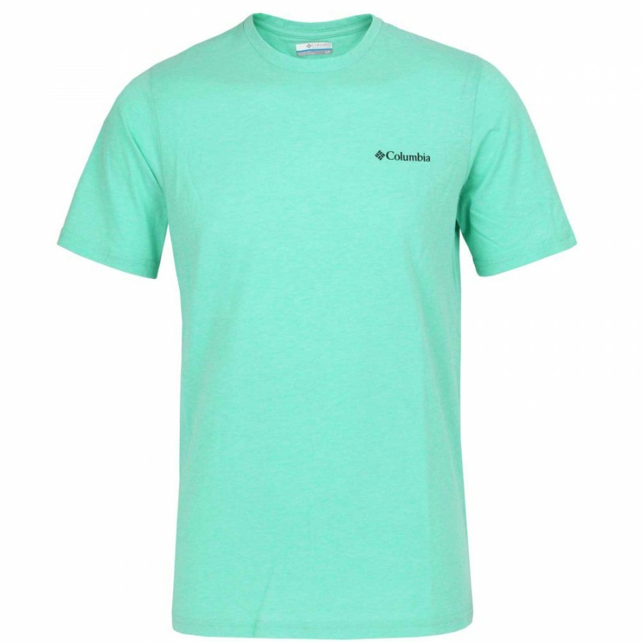 * Shirts & Tops | Discount Columbia High Dune Graphic T-Shirt Ii Electric Turquoise Heather, True Direction