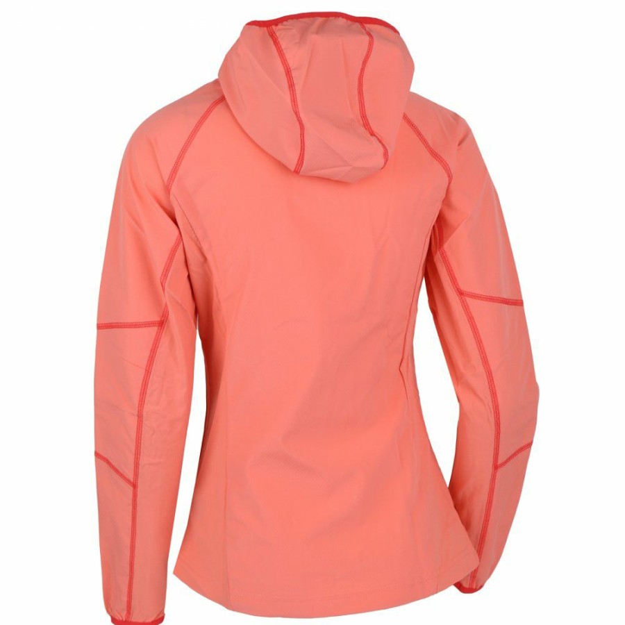 * Jackets & Vests | Sale Columbia Sweet As Softshell Hoodie Women Coral Reef, Red Hibiscus Pops