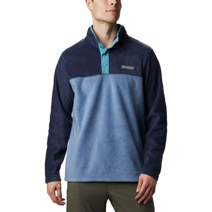 * Shirts & Tops | Sale Columbia Steens Mountain Half Snap Fleece Pullover Bluestone/Collegiate Navy/Canyon Blue