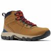 * Outdoor Shoes | Discount Columbia Newton Ridge Plus Ii Waterproof Hiking Shoes Light Brown/Red Velvet