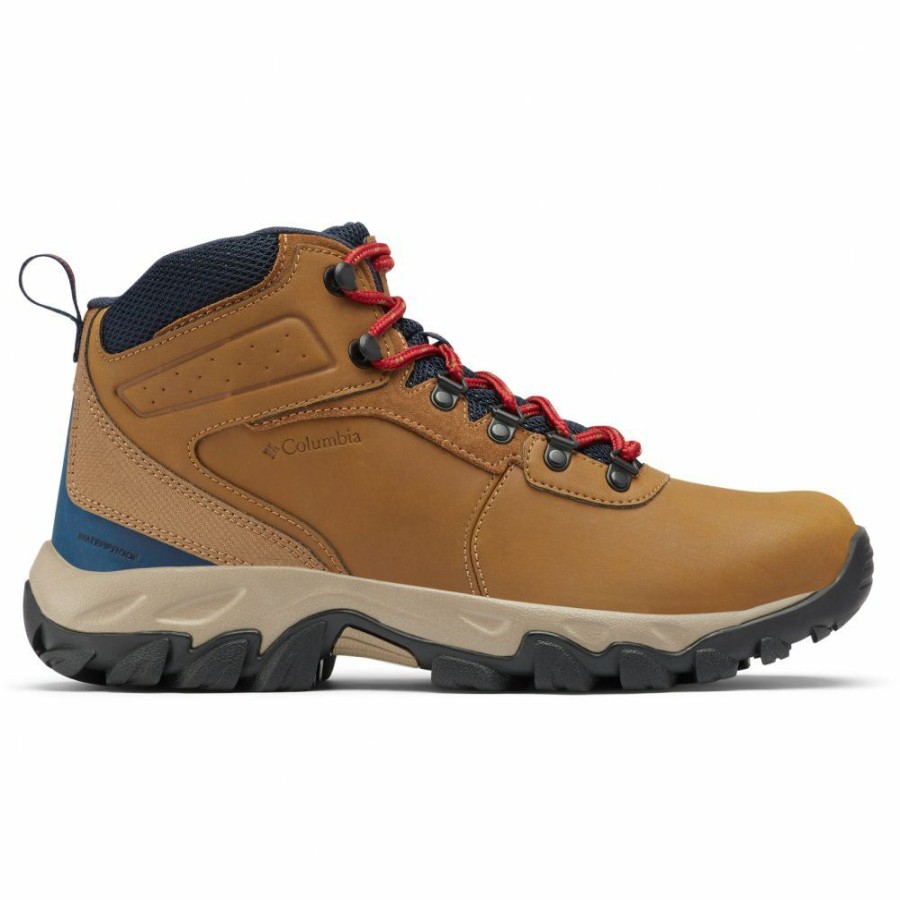 * Outdoor Shoes | Discount Columbia Newton Ridge Plus Ii Waterproof Hiking Shoes Light Brown/Red Velvet