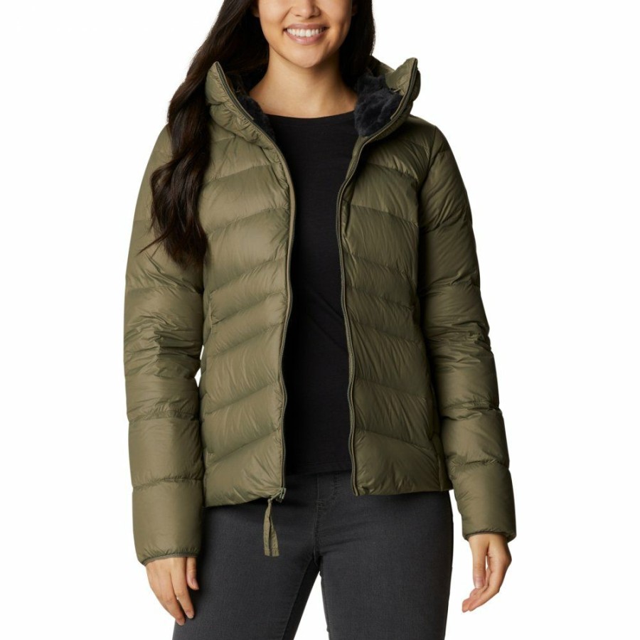 * Jackets & Vests | Online Columbia Autumn Park Down Hooded Jacket Women Stone Green