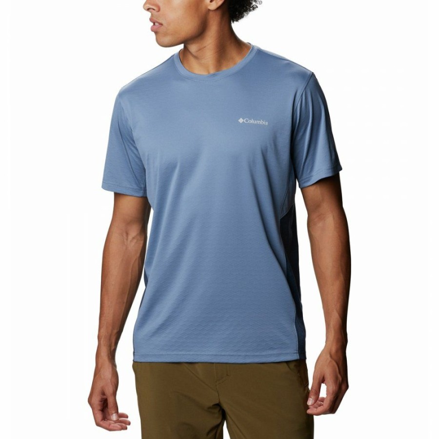 * Shirts & Tops | Sale Columbia Zero Ice Cirro-Cool T-Shirt Bluestone/Collegiate Navy Heather