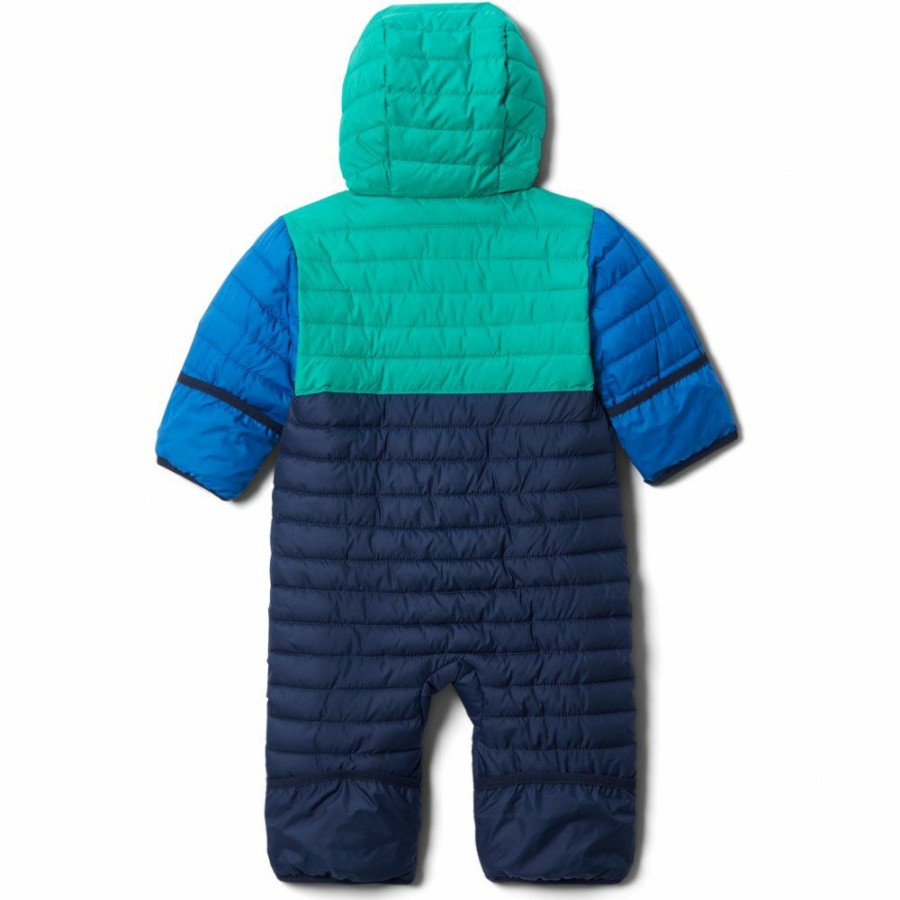 * Jackets & Vests | Sale Columbia Powder Lite Reversible Bunting Kids Collegaite Navy/Emerald Green/Bright Indigo