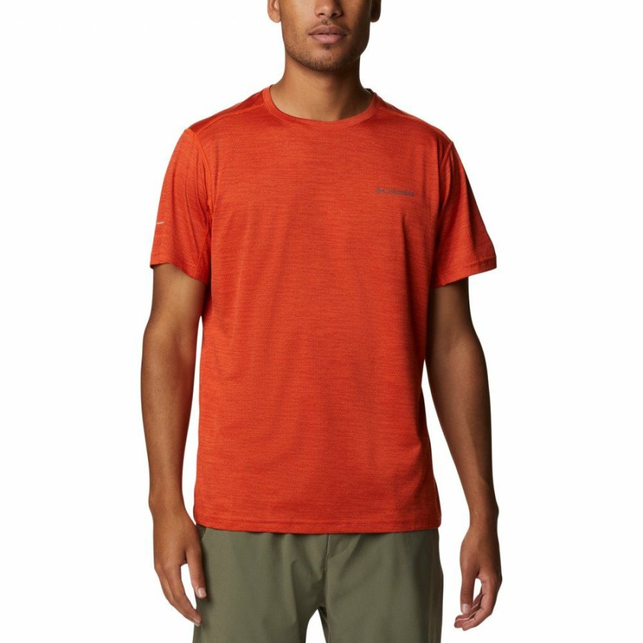 * Shirts & Tops | Online Columbia Alpine Chill Zero Crew T-Shirt Red Quartz Heather