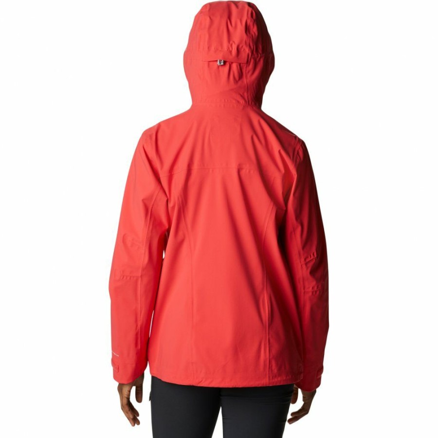 * Jackets & Vests | Sale Columbia Omni-Tech Ampli-Dry Shell Jacket Women Red Hibiscus