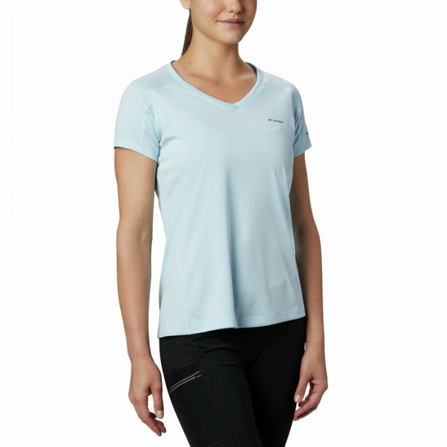 * Shirts & Tops | Discount Columbia Zero Rules T-Shirt Women Spring Blue Heather